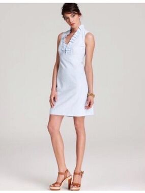 Lilly Pulitzer Adeline Seersucker Ruffle Dress